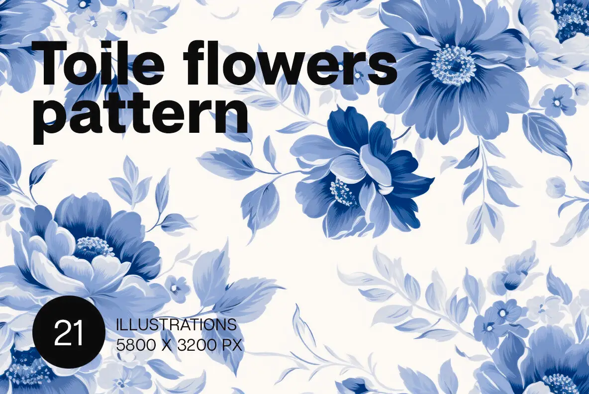 Toile style flowers