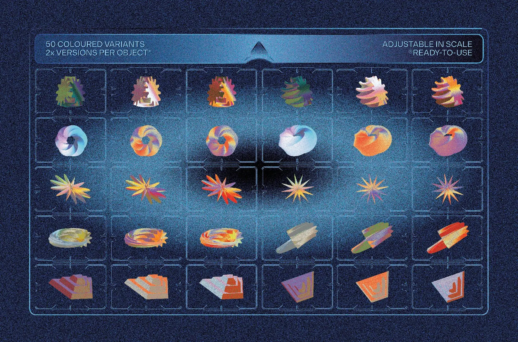 Mysterious 3D Shapes Graphics Pack 3D - YouWorkForThem