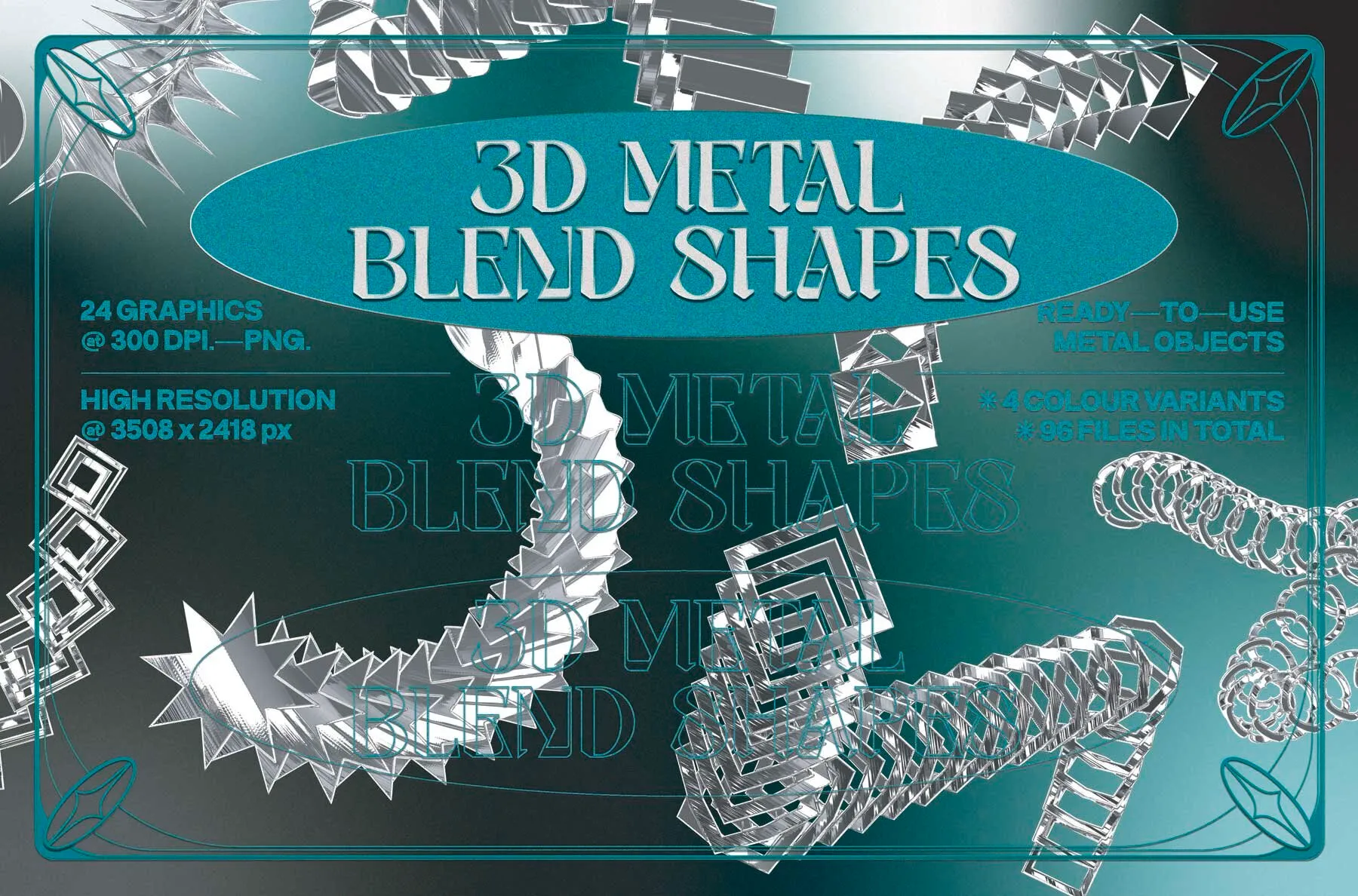 3D Metal Blend Shapes