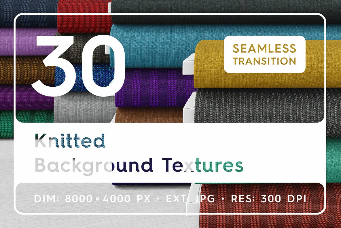 30 Knitted Background Textures