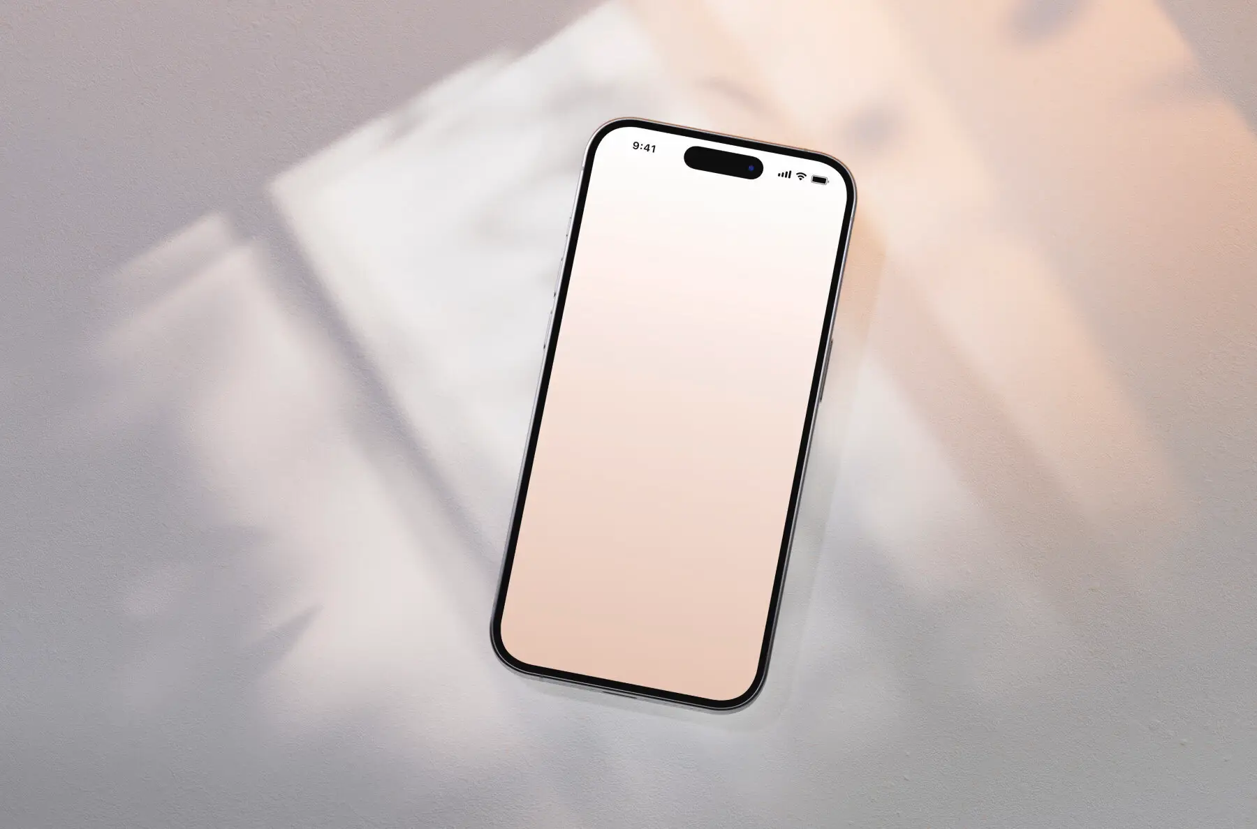 iPhone 14 Pro mockup scene with daylight shadow