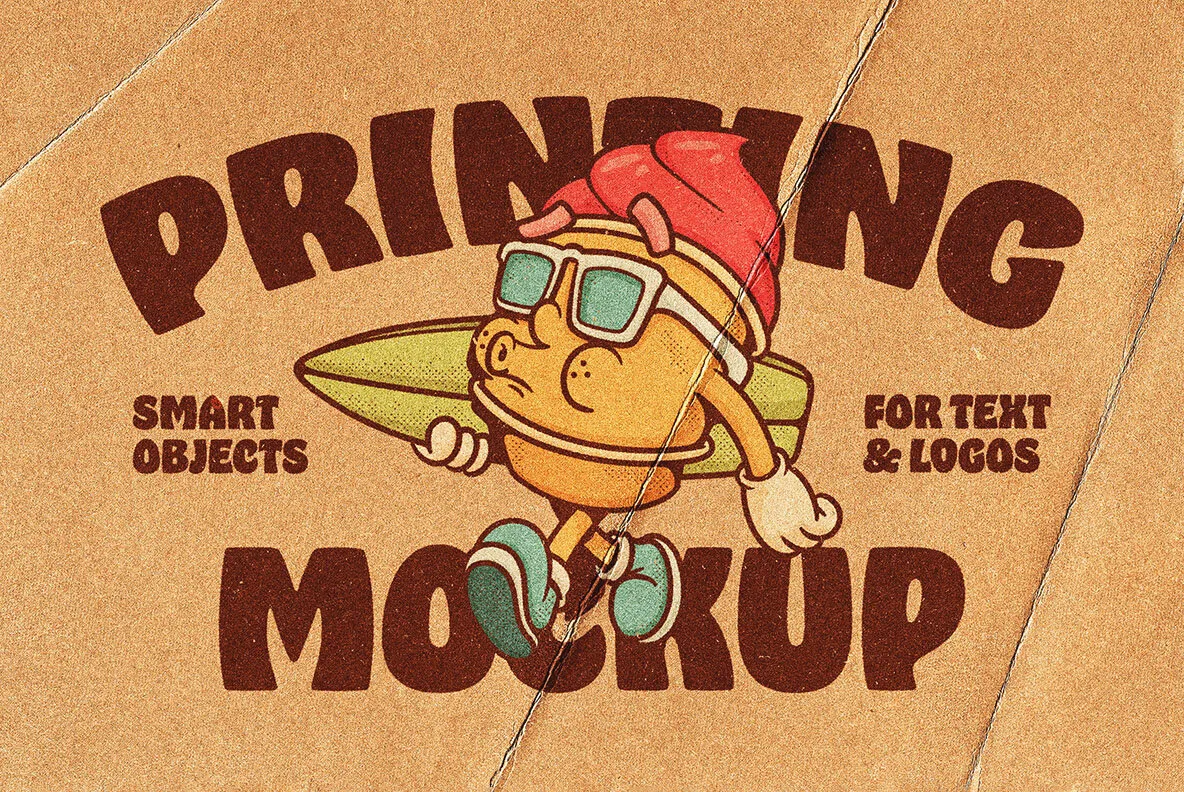 Craft Paper Printing Logo Mockups
