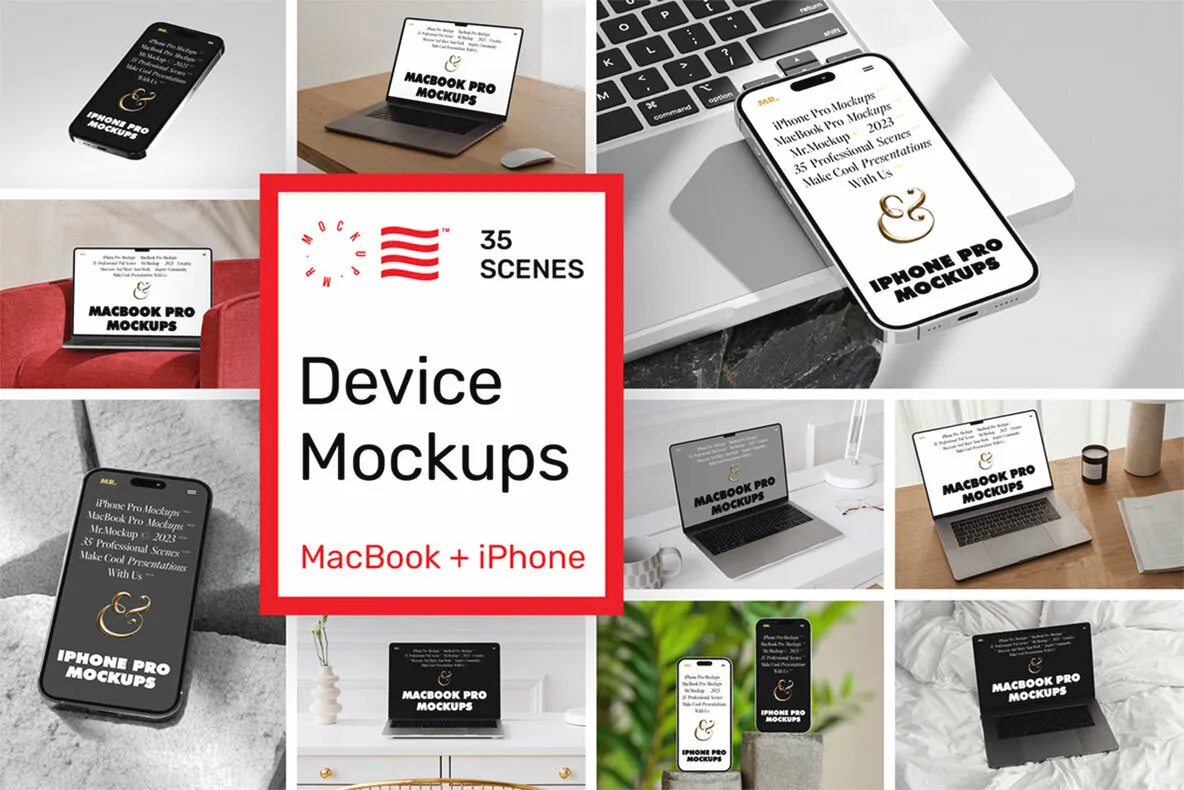 Device Mockups - MacBook + iPhone