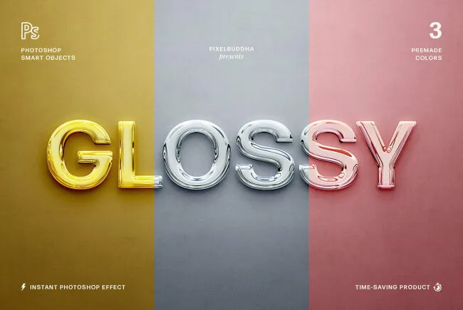 Must-Have Glossy 3D Text Effects for Today’s Graphic Designers