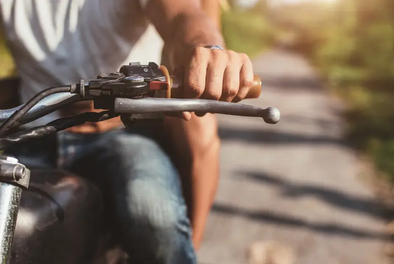Man riding on a motorcycle with girlfriend