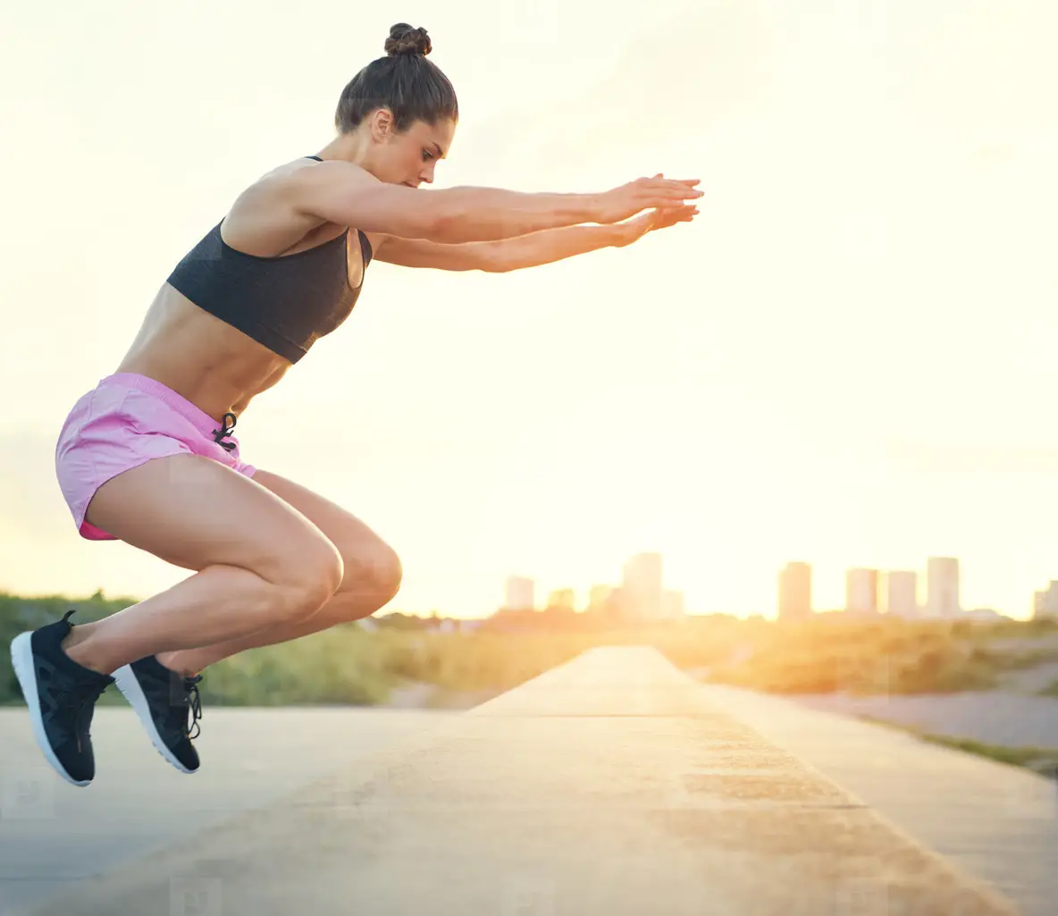 Young Woman Doing Crossfit Exercises Outdoors Photo (135744 - Main Image