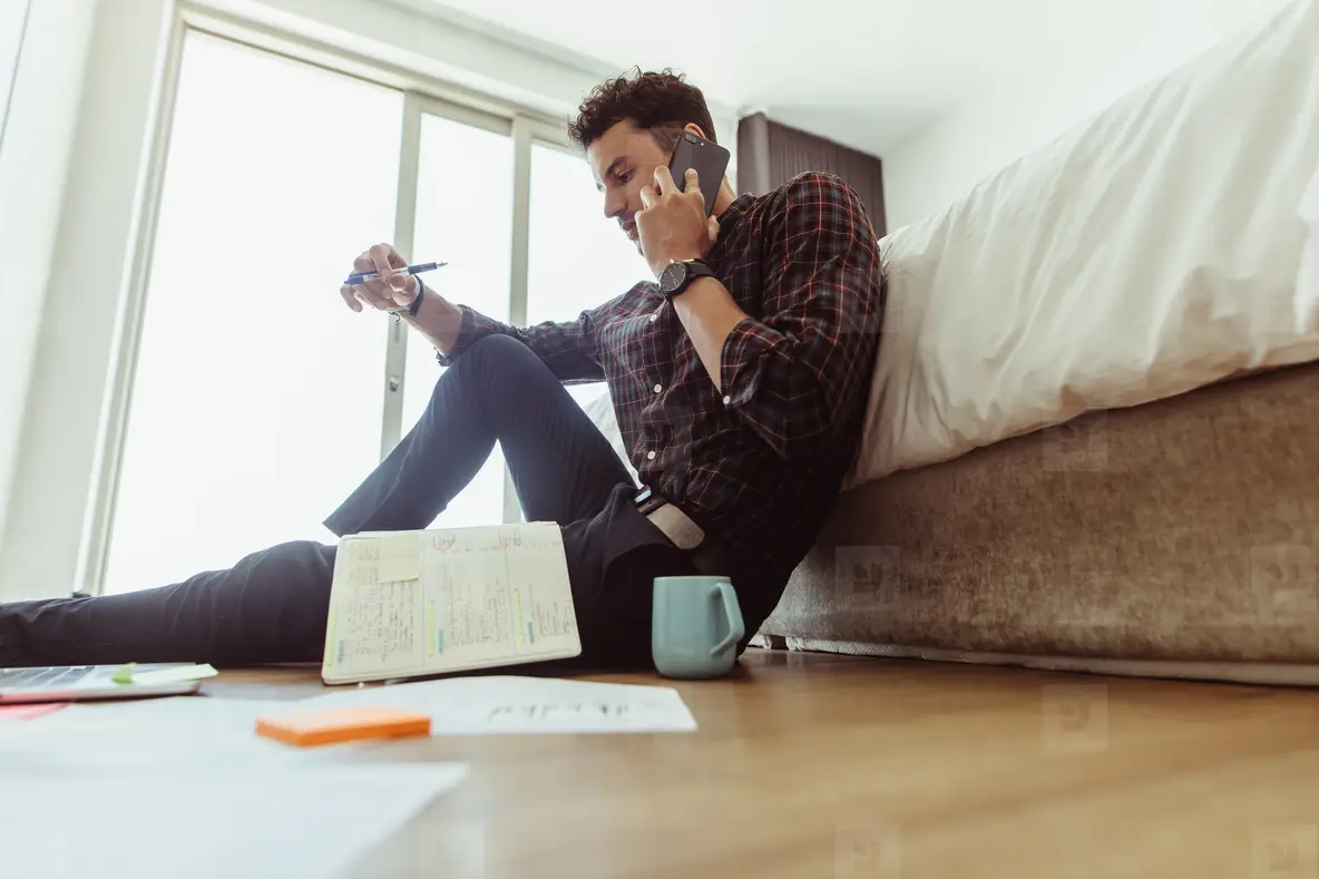 Man working from home
