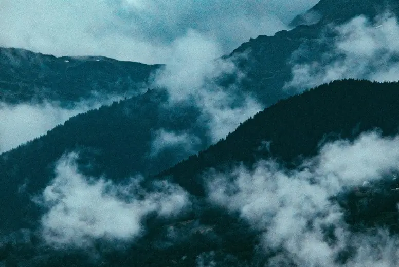 Mountain Range in the fog 02