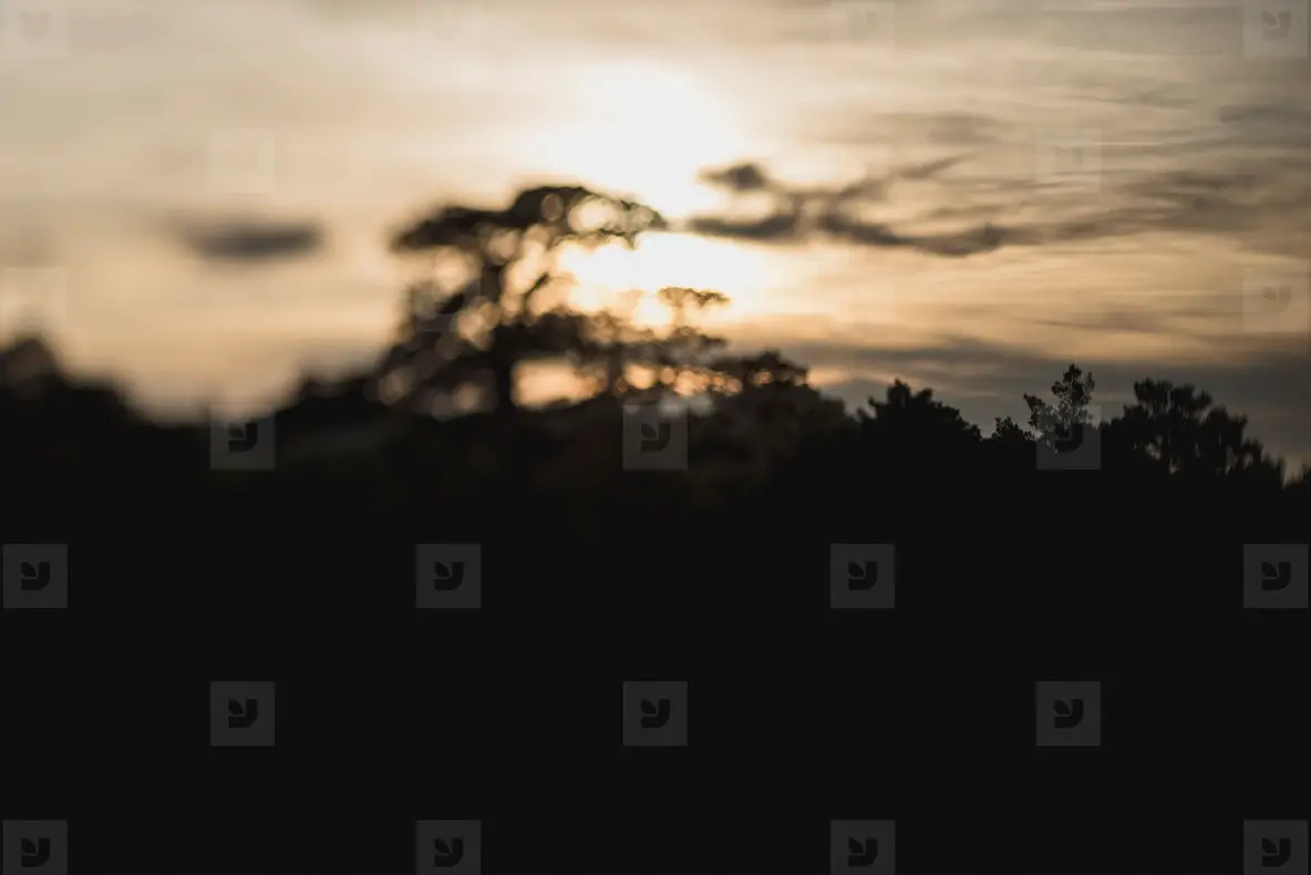 Sunset sky in remote landscape
