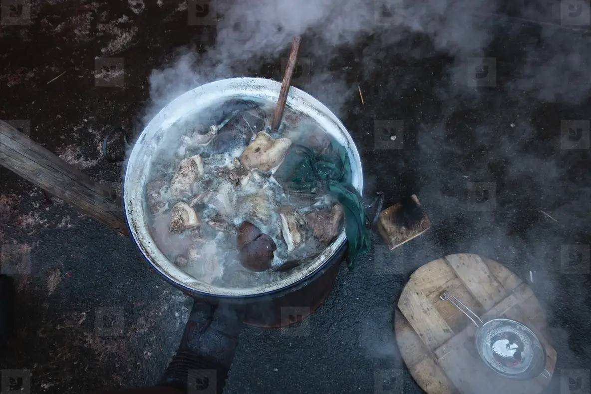 Simmering Water With Pieces Photo (172717) - YouWorkForThem