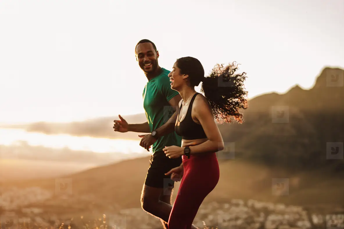Couple Enjoying Running Together Photo (214684) YouWorkForThem