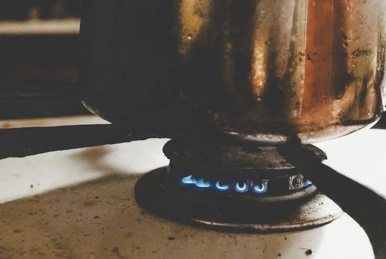 Detail of an old gas cooker