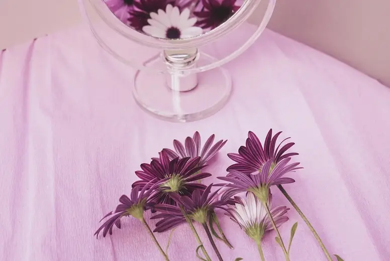 Still life spring based image of a bouquet of fresh flowers in f