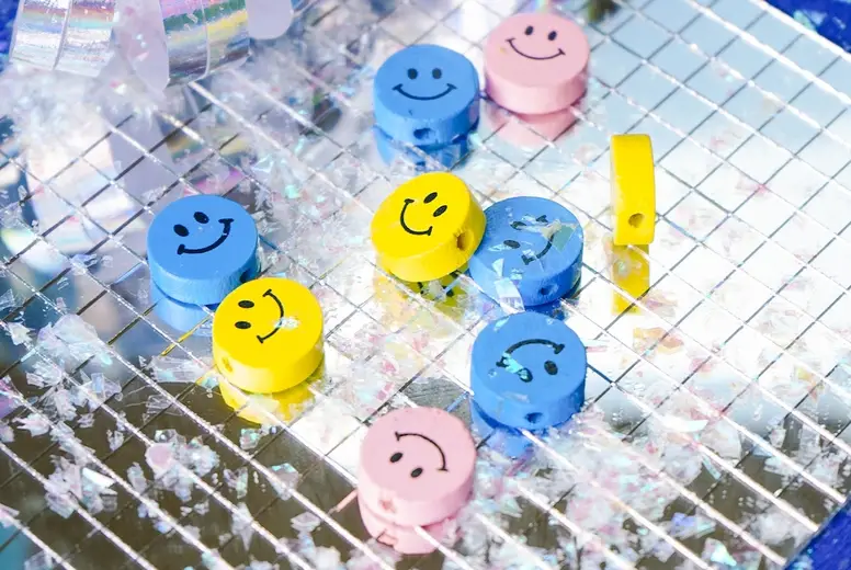 Conceptual image about happiness in a friends party