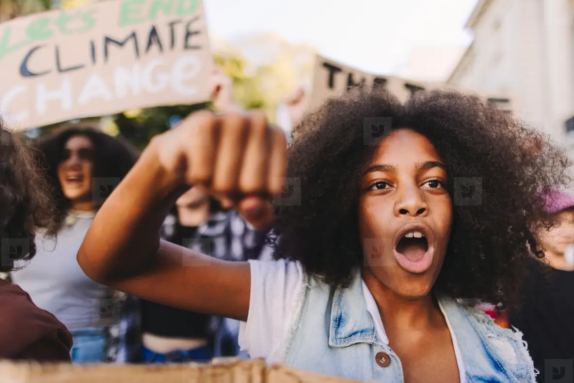 Youth Activists Demonstrating Against Climate Change Photo (258960 ...