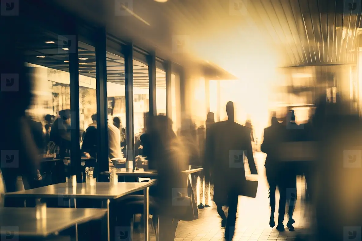 Business people rushing hour