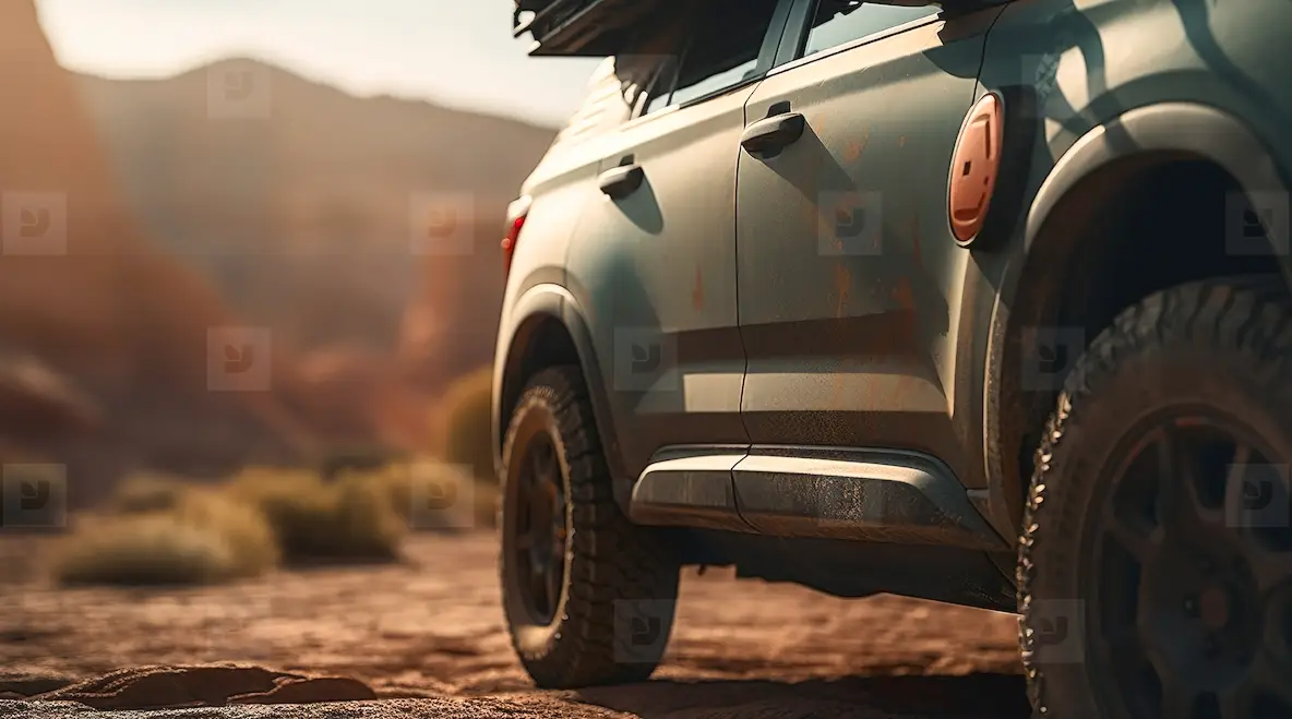 truck through a rough dirt