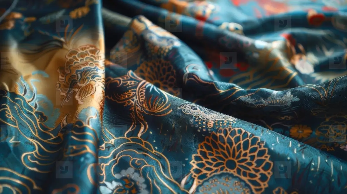 Asian Fabric Pattern Photo (291594) - YouWorkForThem