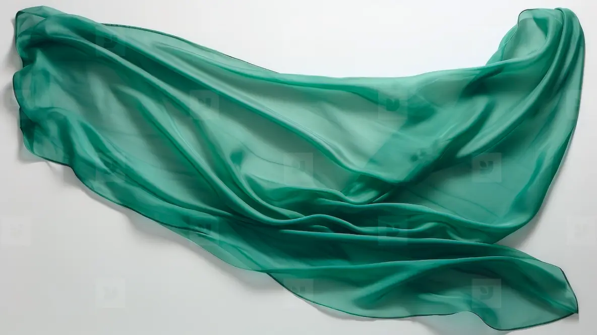 Floating fabric with beautiful folds