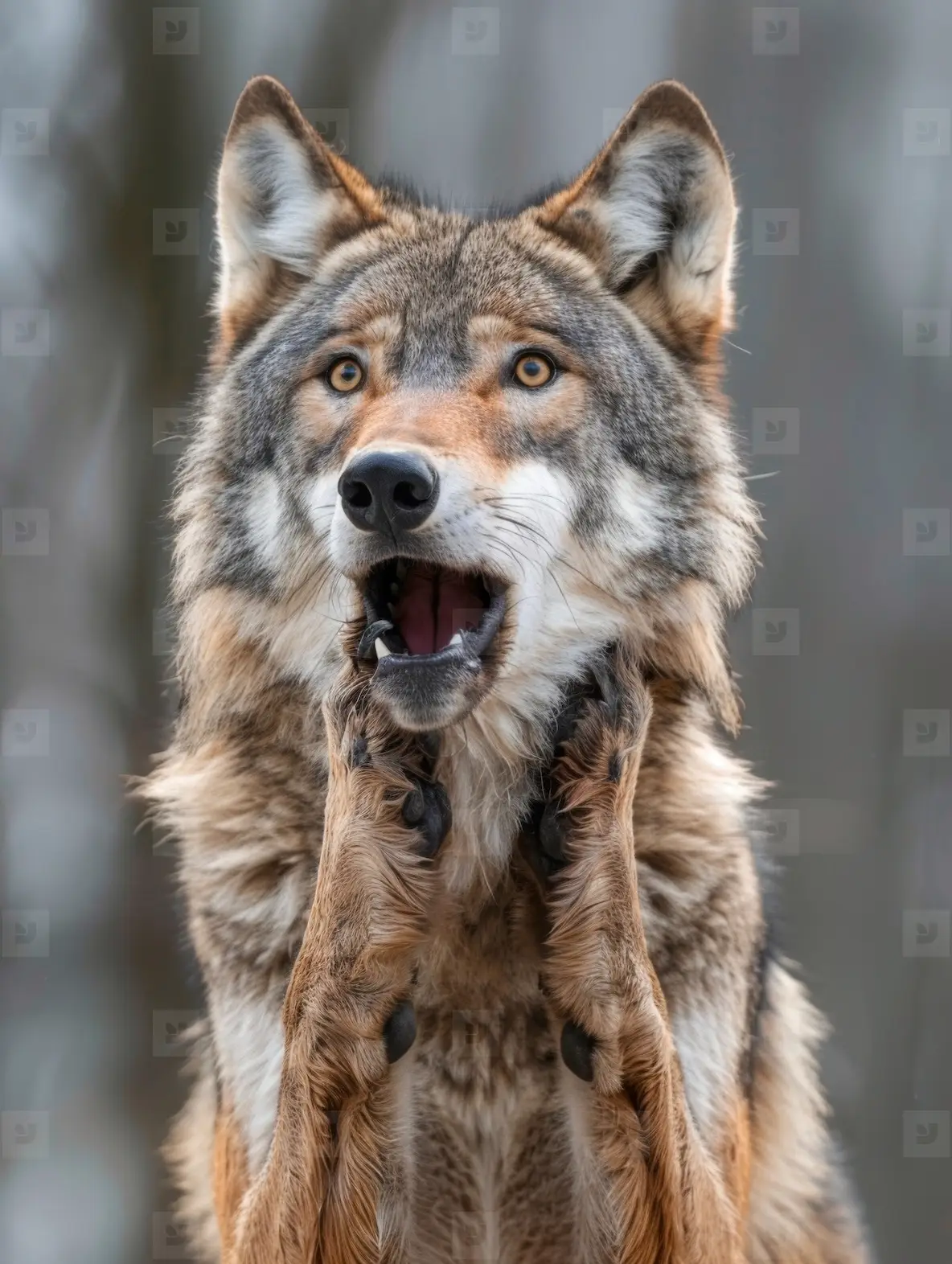 Surprised Wolves Very Surprised Wolf With Open Mouth Photo (300593) - YouWorkForThem