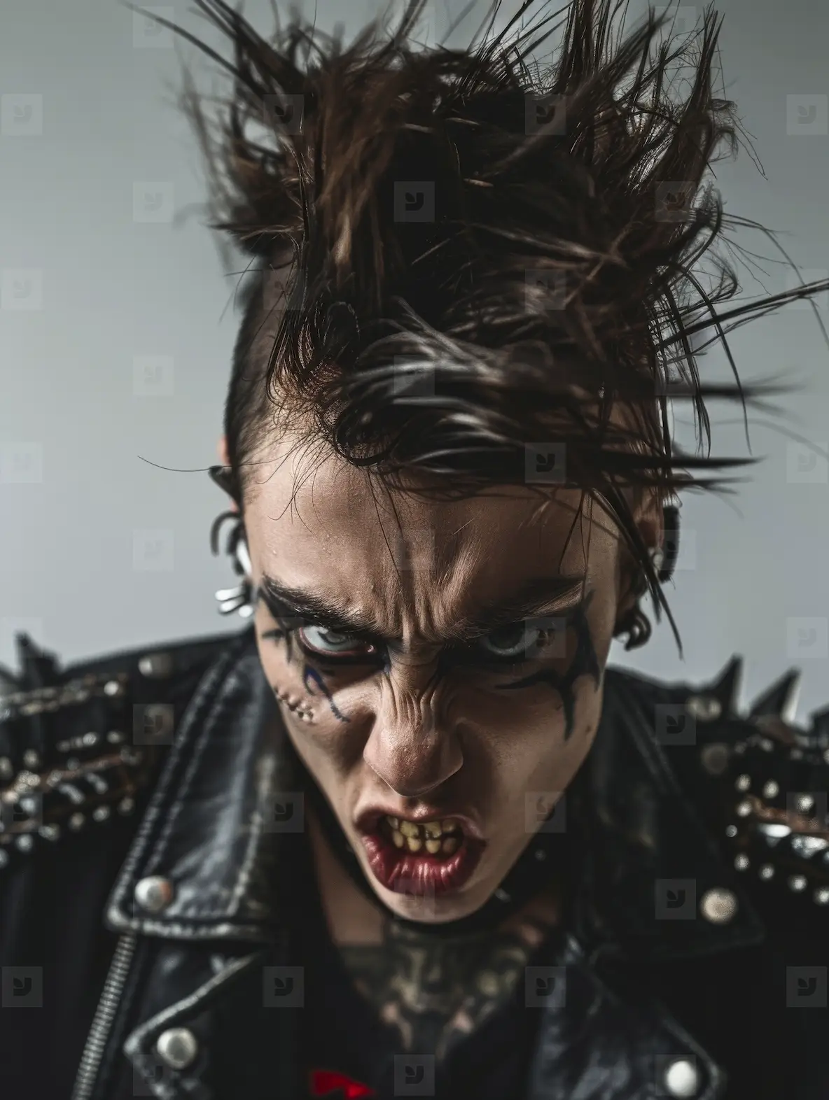 An Angry Punk Female With A Mohawk Photo (301474) - YouWorkForThem