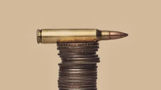 US Defense Spending still life of bullet cartridge