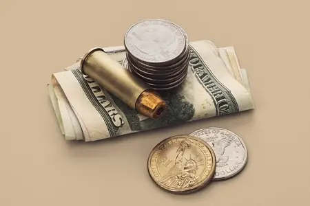 US Defense Spending still life of bullet cartridge