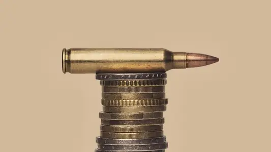 Euro Defense Spending still life of bullet cartridge