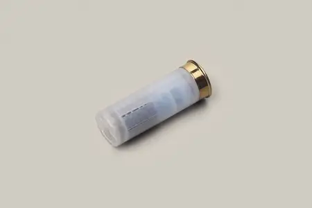 12 70 shotgun shell on white background