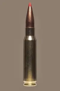 Close up studio shot 308 bullet cartridge