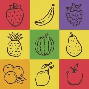 Fruit Vector Outline Handdrawn Fruit Vector Outline Handdrawn