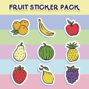 Fruit Vector Sticker Pack Fruit Vector Sticker Pack