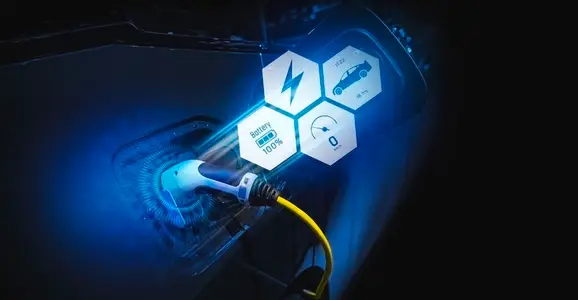 Power cable pump plug in charging power to electric vehicle EV c