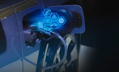 Power cable pump plug in charging power to electric vehicle EV c