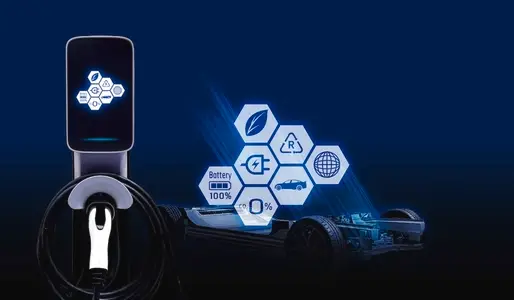 Concept of Power cable pump plug in charging power to electric v