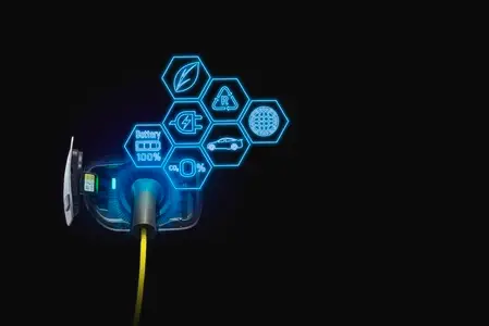 Power cable pump plug in charging power to electric vehicle EV c