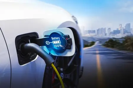 Power cable pump plug in charging power to electric vehicle EV c