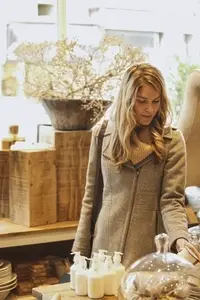 Blond woman shopping in home goods shop