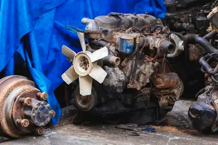 Used engines car from Japan are being disassembled for sale as s