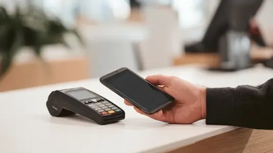 Contactless payment  smartphone  wireless transaction  modern  technology  retail  secure