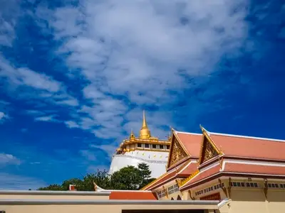 Inside Golden mountain  Phu Khao Thong at Wat Saket one of Ban