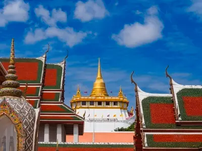 Inside Golden mountain  Phu Khao Thong at Wat Saket one of Ban