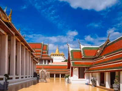 Inside Golden mountain  Phu Khao Thong at Wat Saket one of Ban