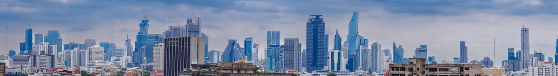 BANGKOK  THAILAND   AUGUST 25  2025  Panorama view of Bangkok f