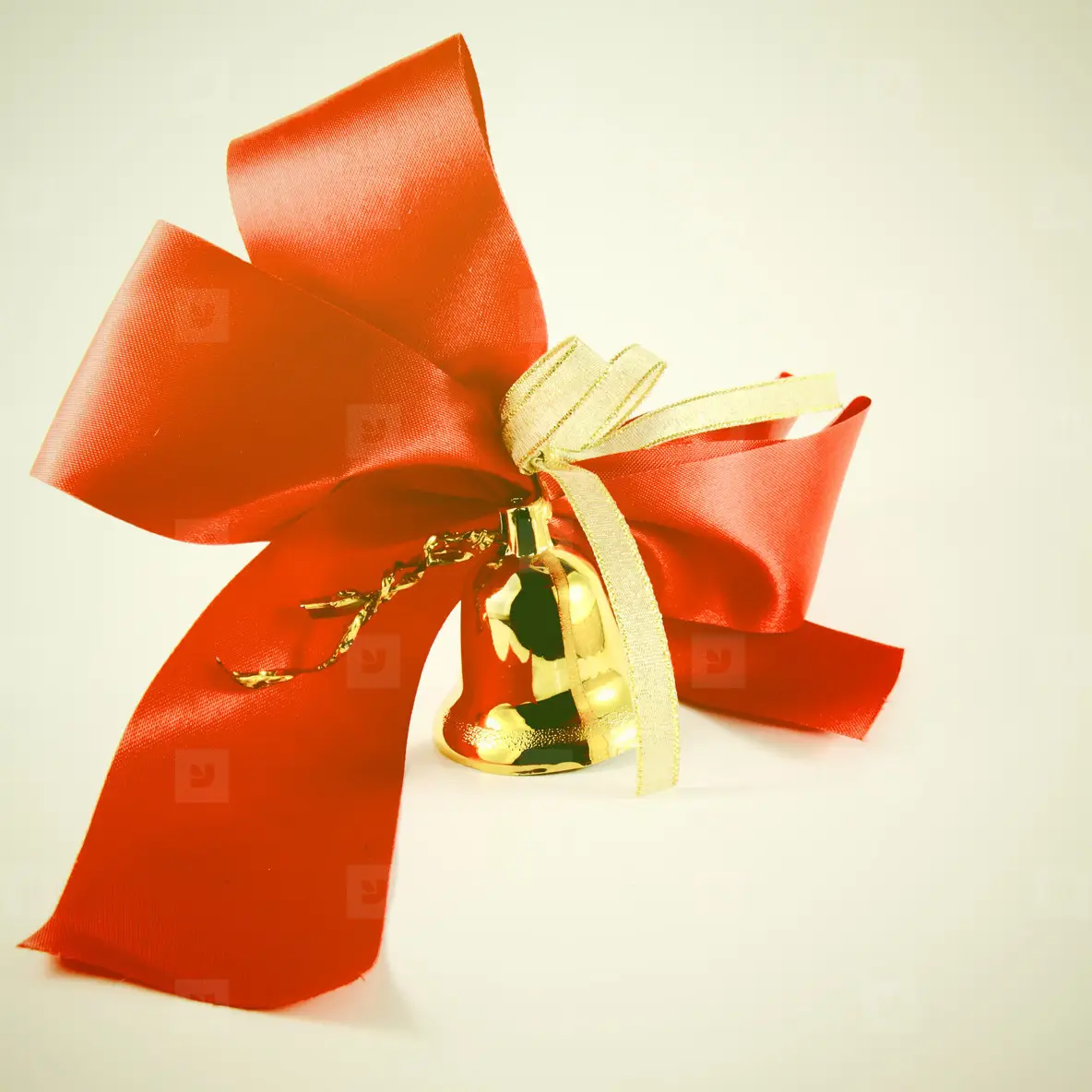 Real Bells With Ribbons Ribbon And Golden Bell Photo (48344) - YouWorkForThem