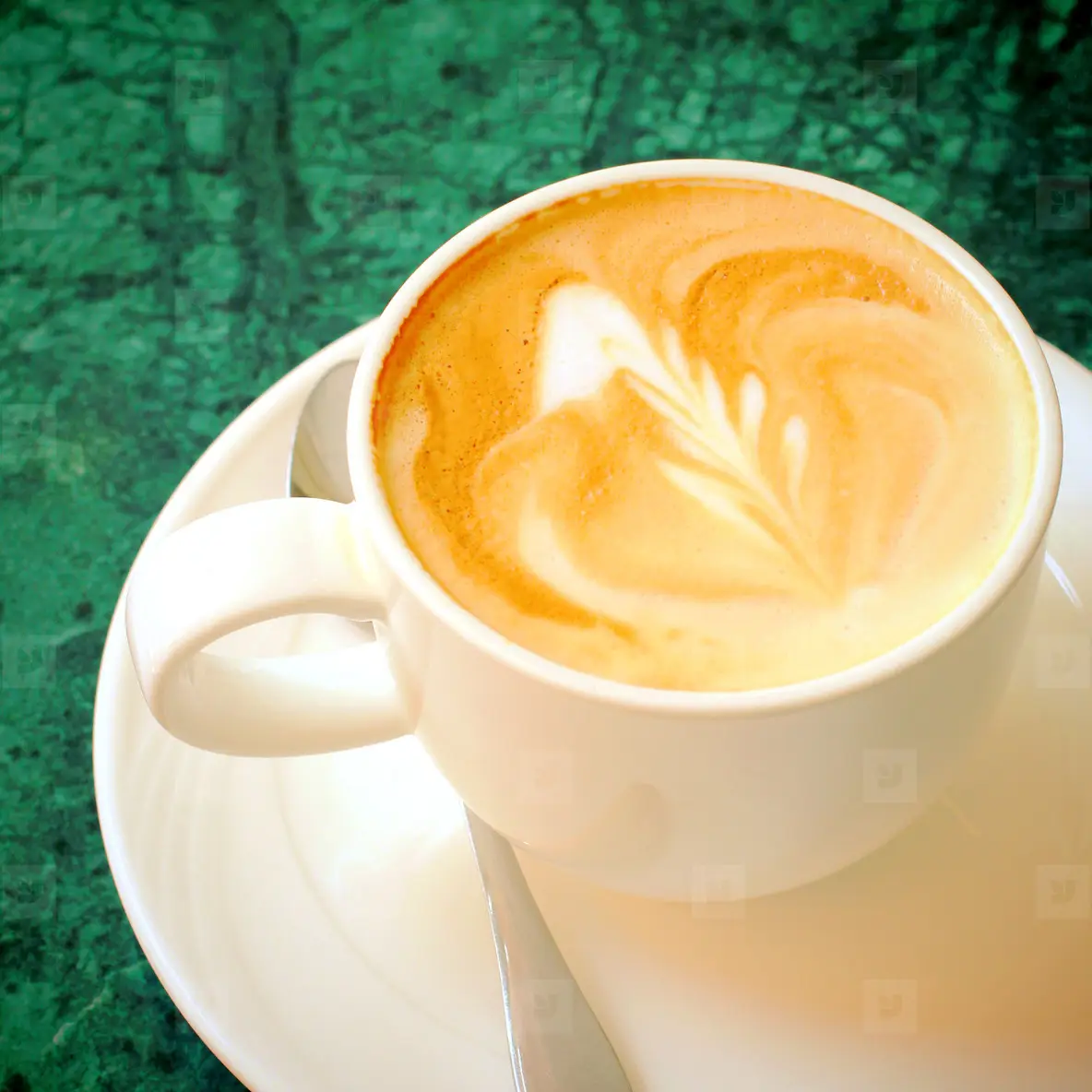 Cappuccino or latte coffee