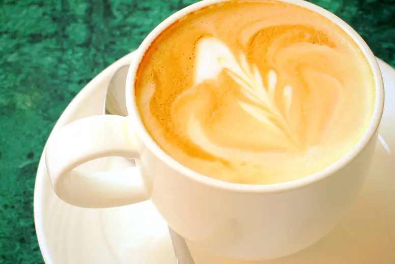 Cappuccino or latte coffee