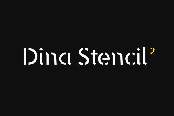 Dina Stencil