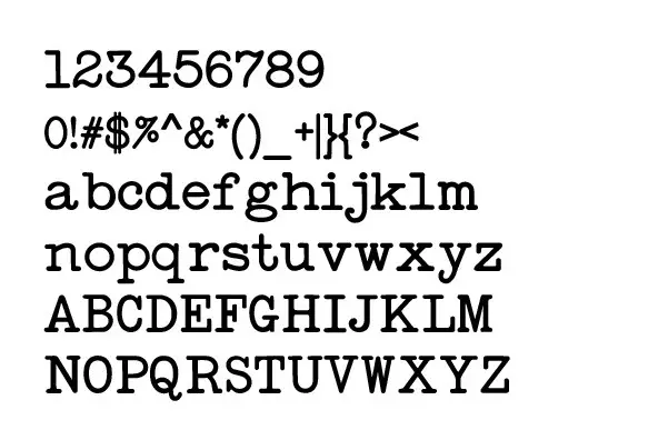 Standard Typewriter Font - Youworkforthem