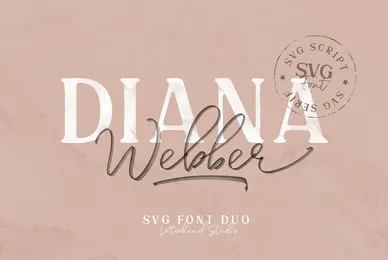 Diana Webber   SVG Font Duo